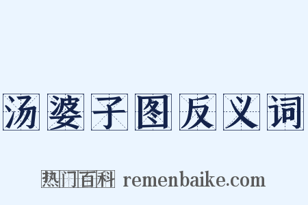 汤婆子图反义词是什么意思的图片